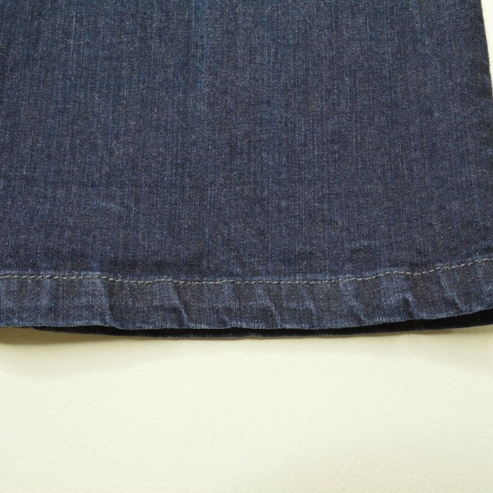 JEANSTAR Size 8 Womens STRAIGHT Leg STRETCH Dark Wash LOW RISE‎ Denim Blue Jeans - Picture 8 of 9